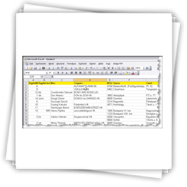 Ügyféladatok expportálása Excel táblázatba